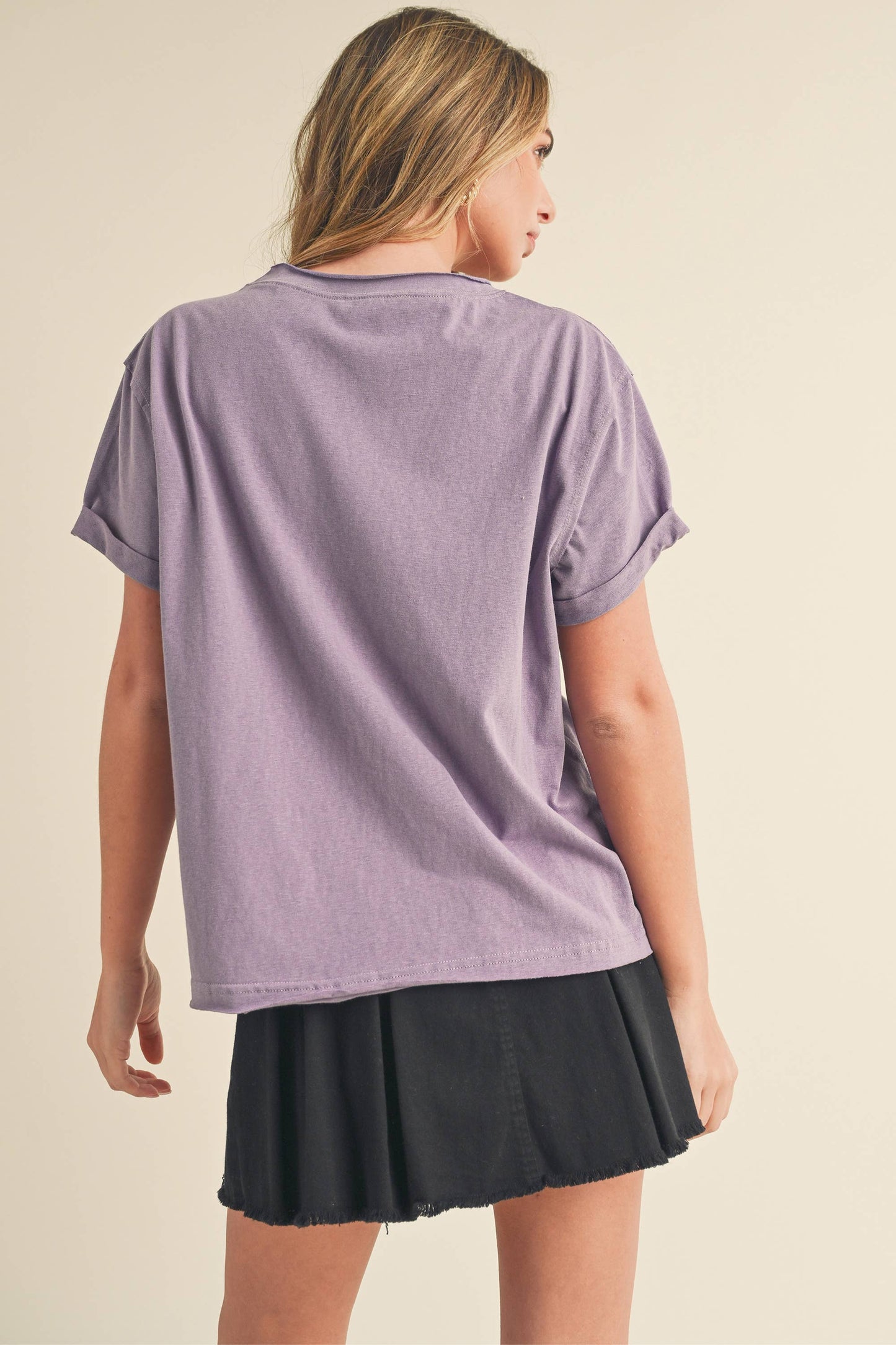 Plum Purple Short Sleeve Top T-Shirt