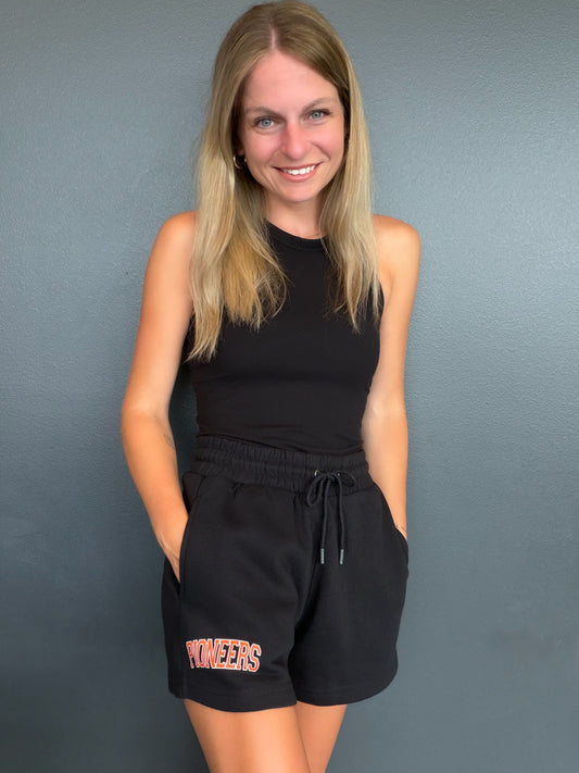 Pioneers Women's Black Fleece Shorts