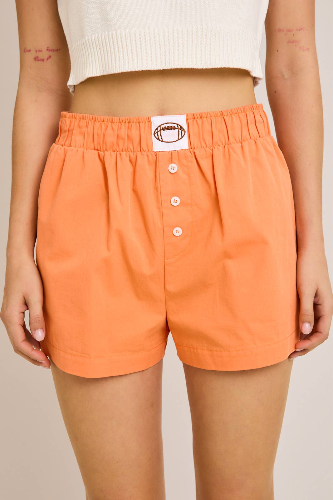 High Waisted Football Boxer Shorts