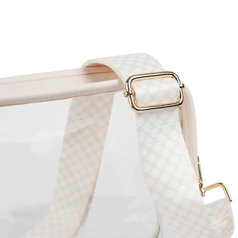 Beige Clear Stadium Bag