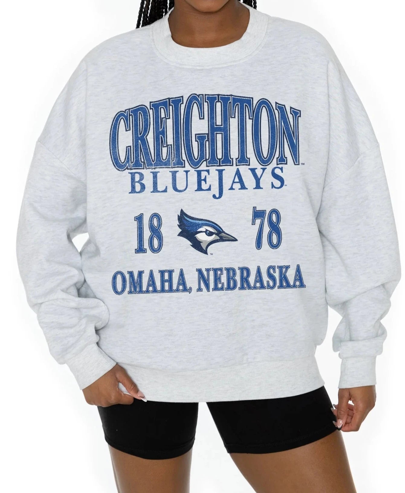 Creighton Bluejays Oversized Crewneck Sweatshirt