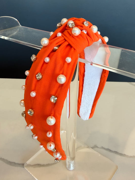 Orange Beaded Headbands