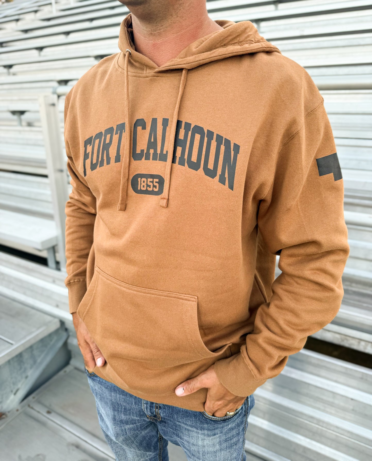 Fort Calhoun 1855 NE Brown Hoodie Sweatshirt