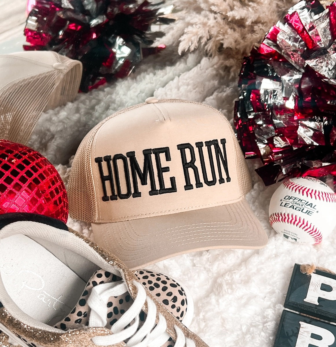 Home Run Embroidered Trucker Hat