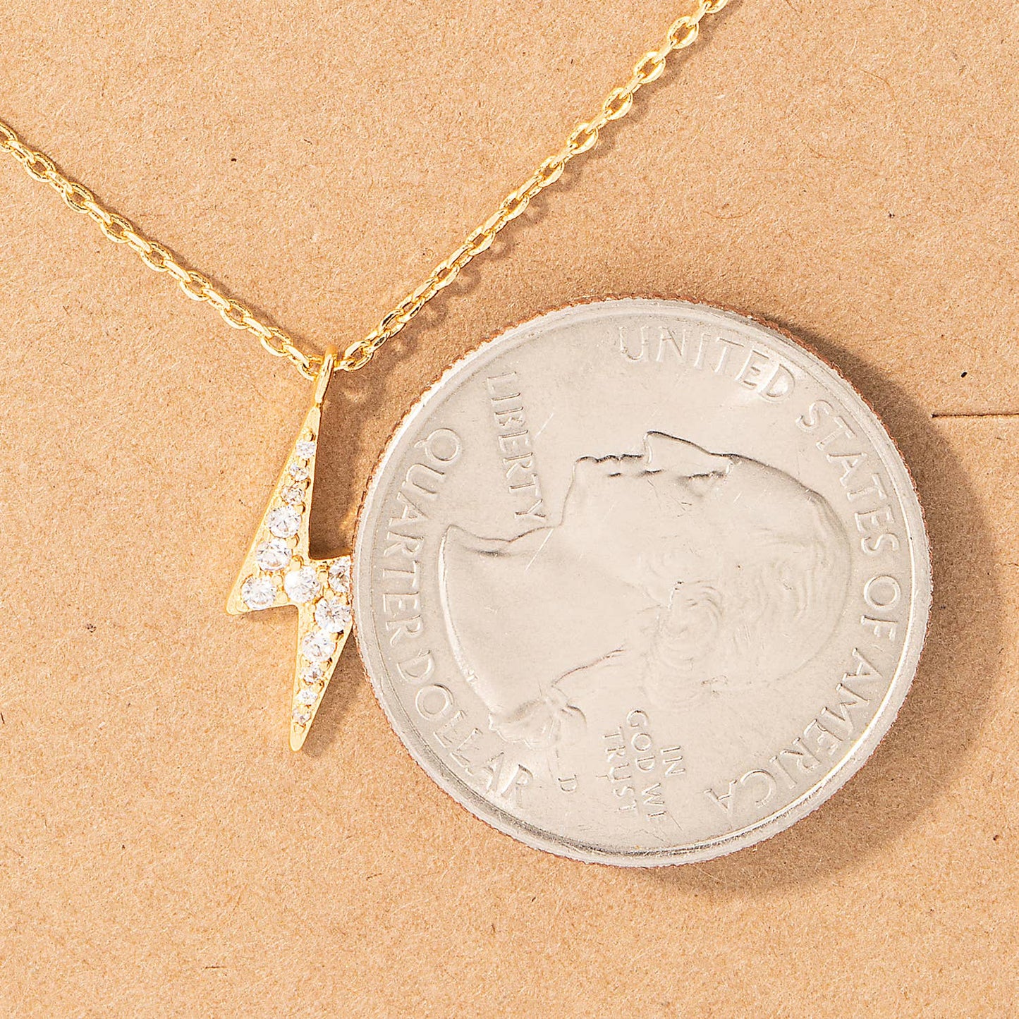 Pave Lightning Bolt Pendant Necklace
