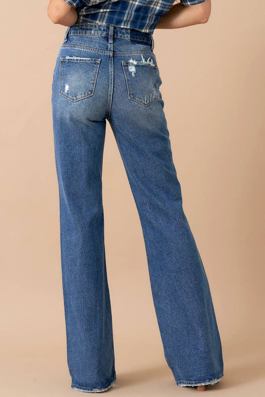 High Rise Relaxed Boot Cut Denim - Tall