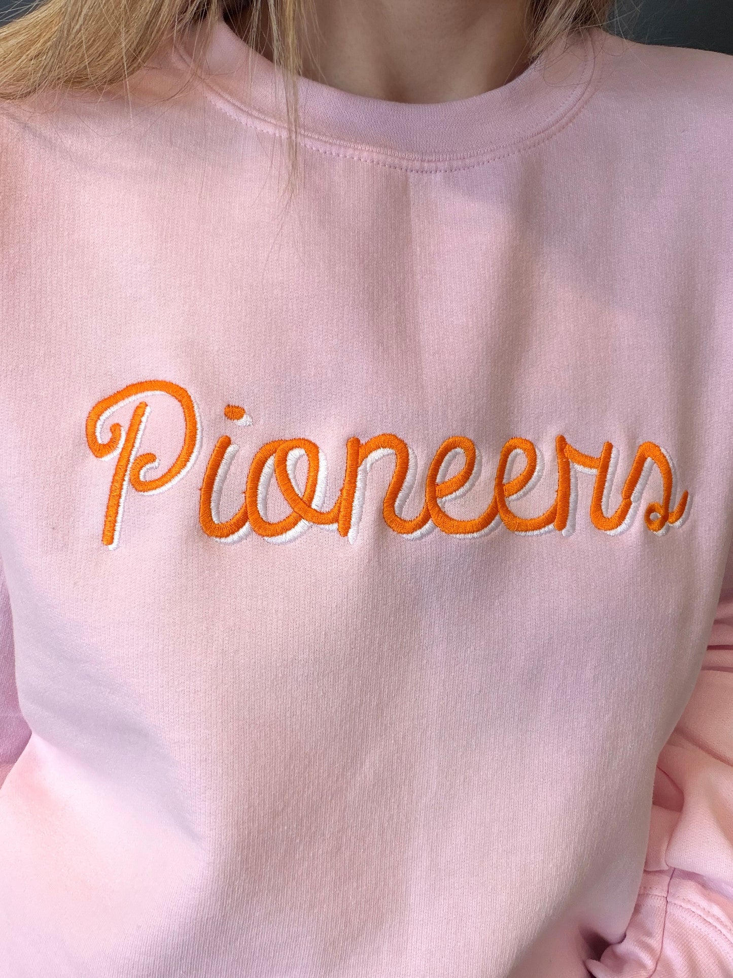 Pioneers Pink & Orange Embroidered Sweatshirt