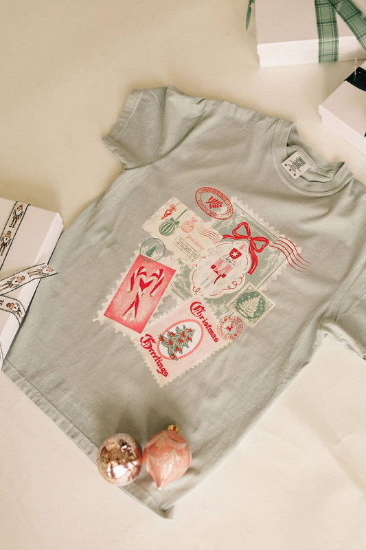 Christmas Post Card Stamps T-Shirt