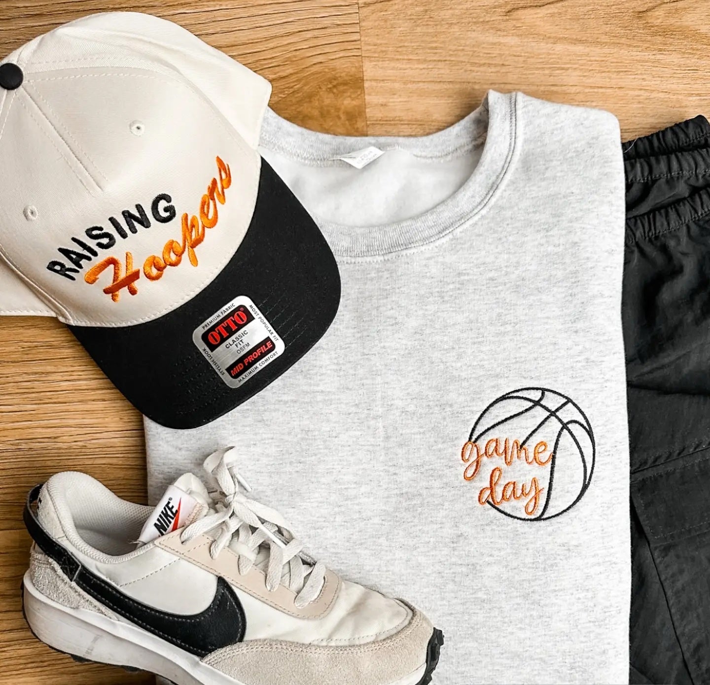 PRESALE Game Day Basketball Embroidered Crewneck Sweatshirt