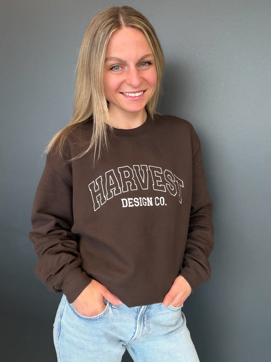 Harvest Design Co. Merch Embroidered Sweatshirt - Brown
