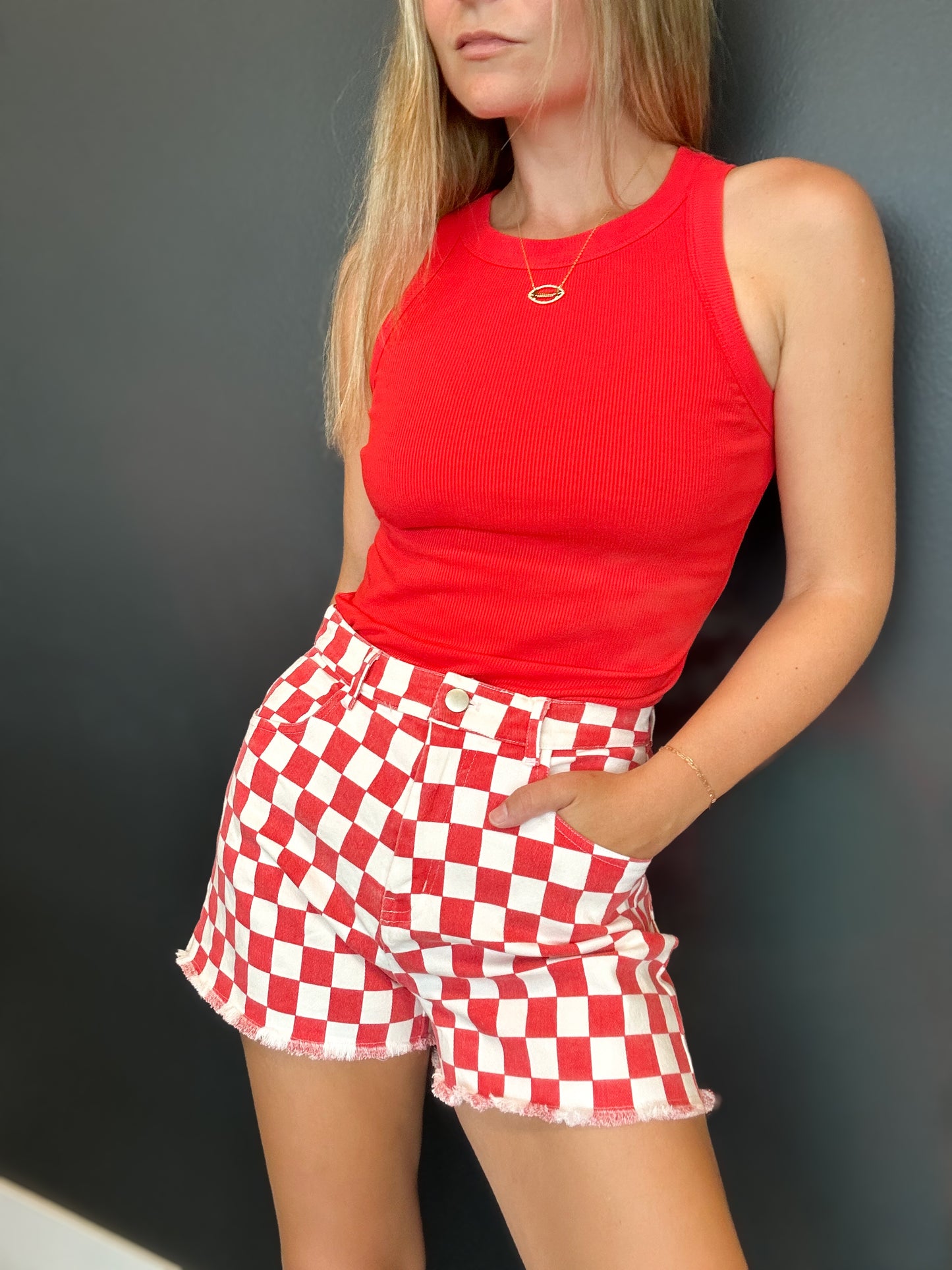 Game Day Checkered Shorts