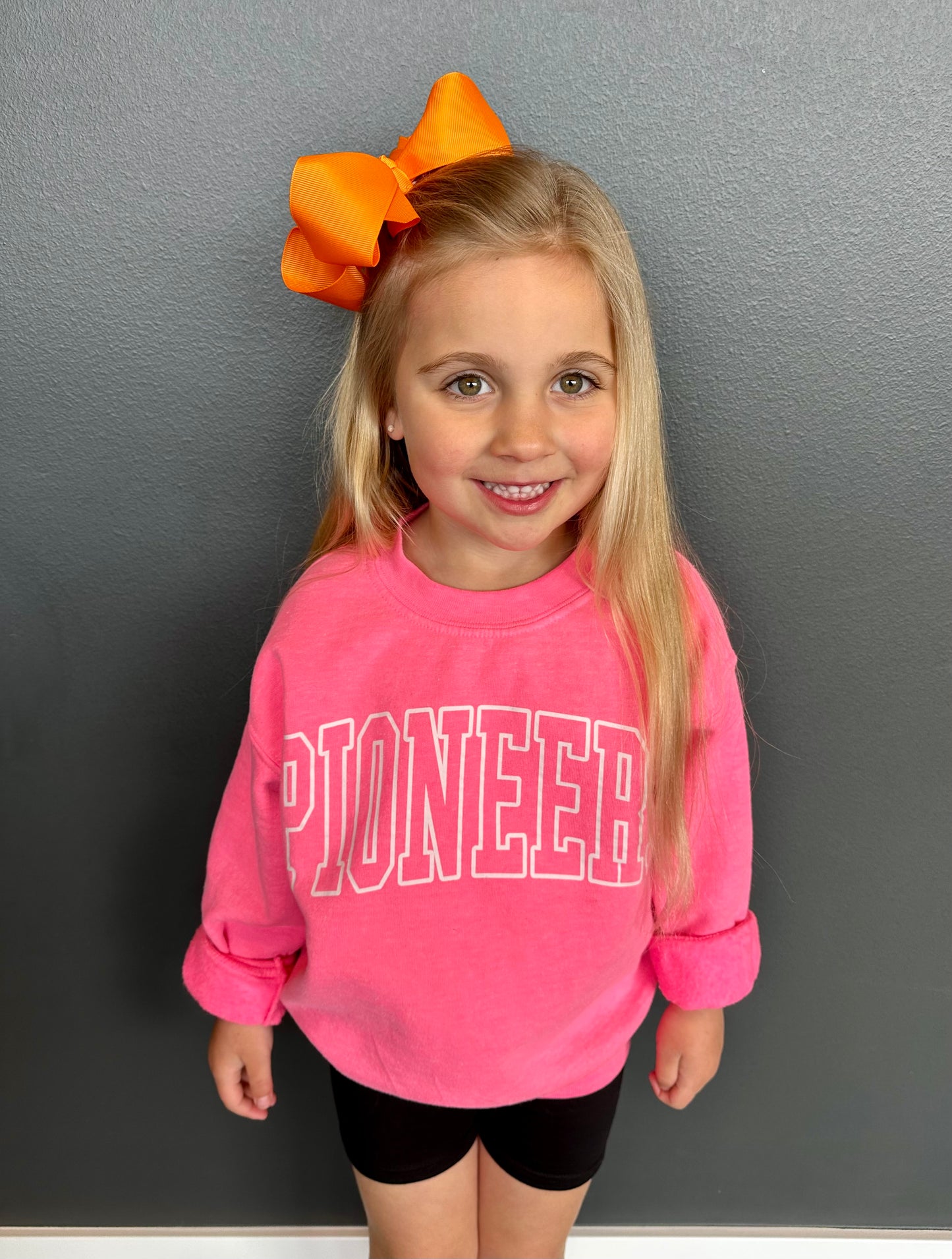 Youth Pioneers Pink Out Crewneck Sweatshirt