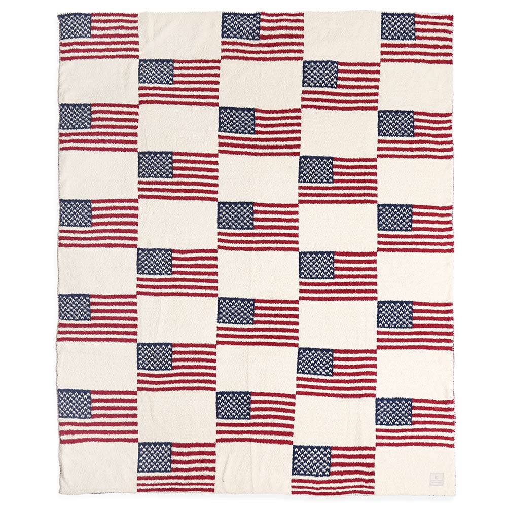 American Flag Throw Blanket