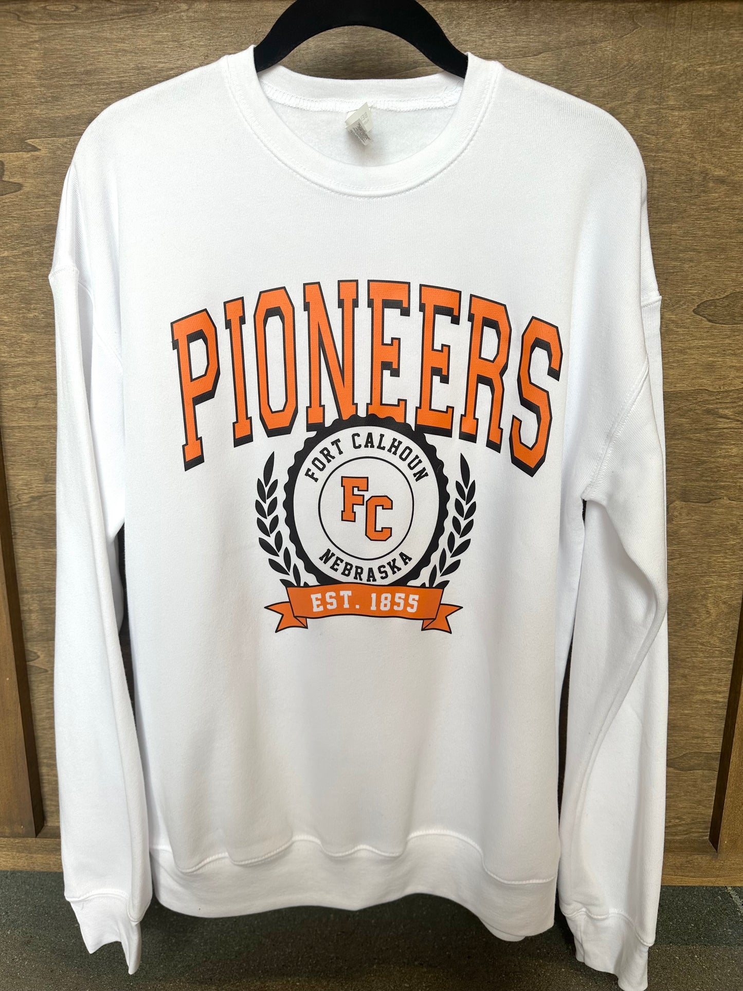 Pioneers Wreath White Crewneck Sweatshirt