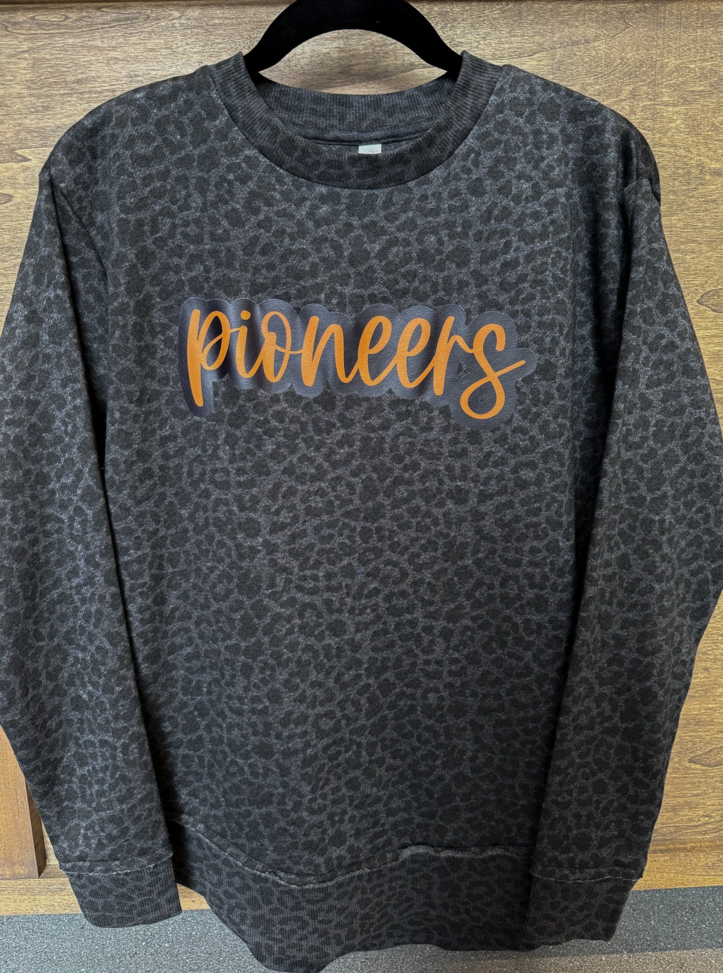 Pioneers Black Leopard Women's Crewneck Sweatshirt