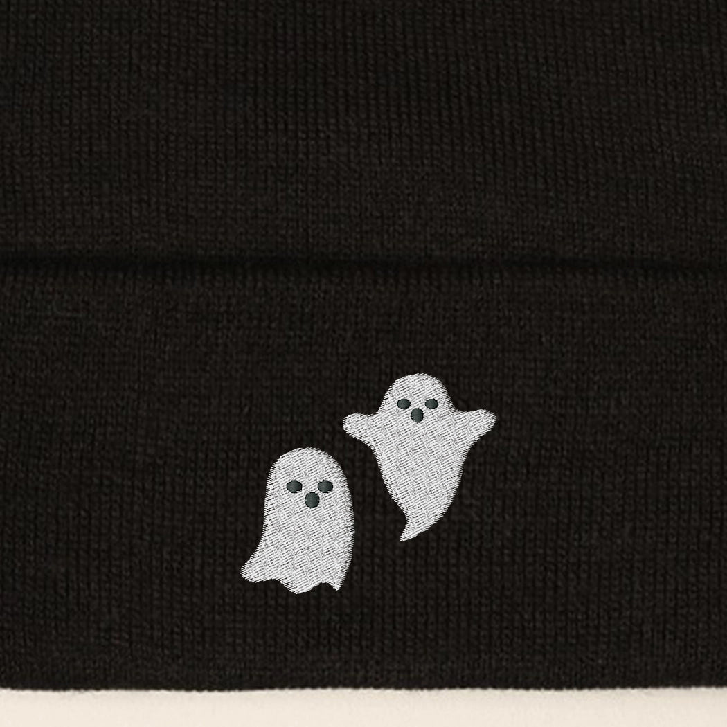 Ghost Embroidered Beanie Hat