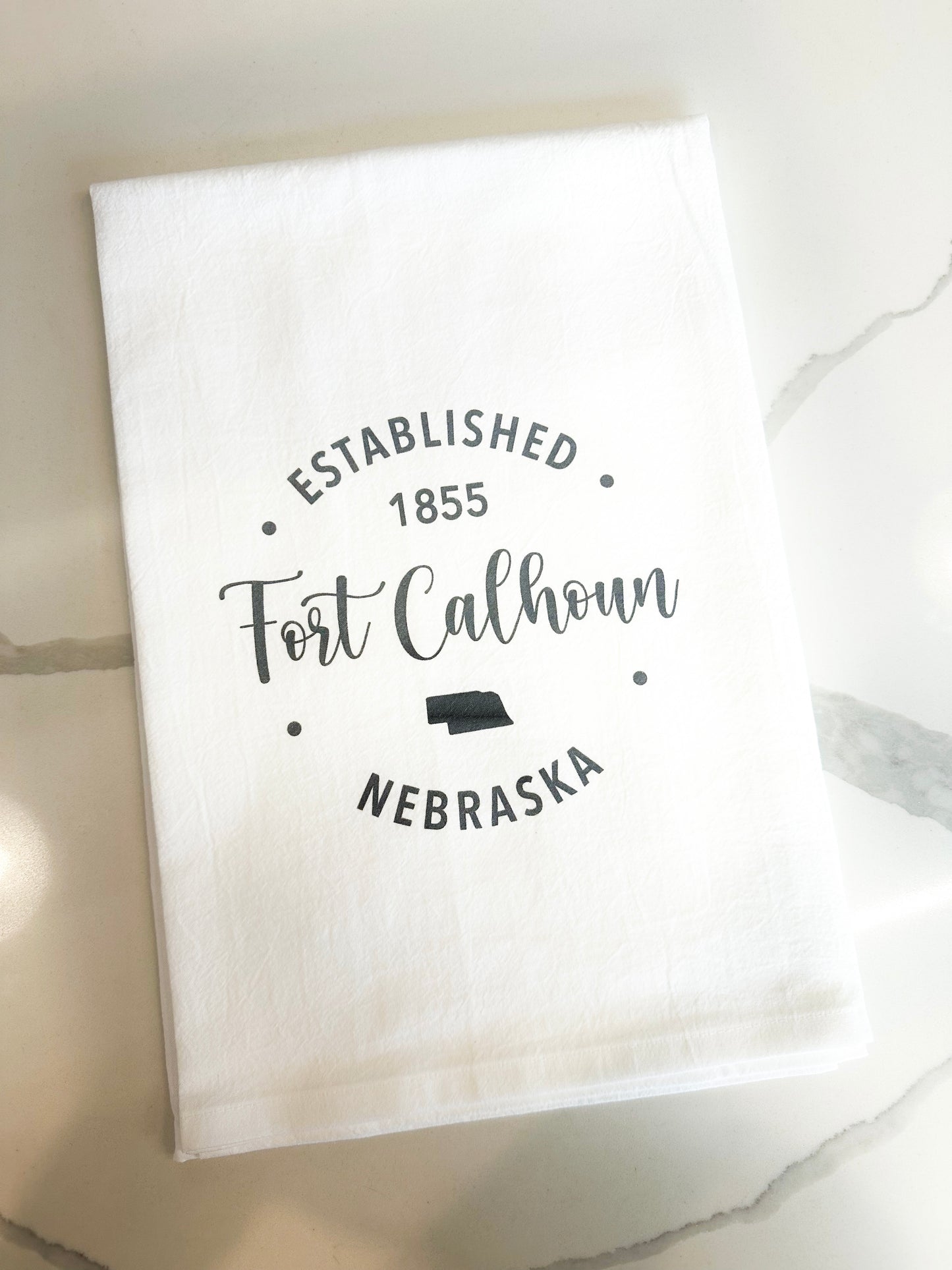 Fort Calhoun, NE Tea Towel