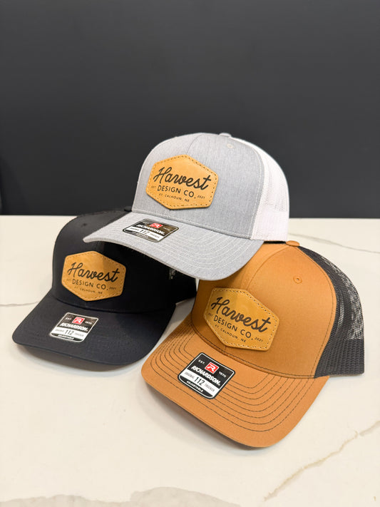 Harvest Design Co. Leather Patch Trucker Hat