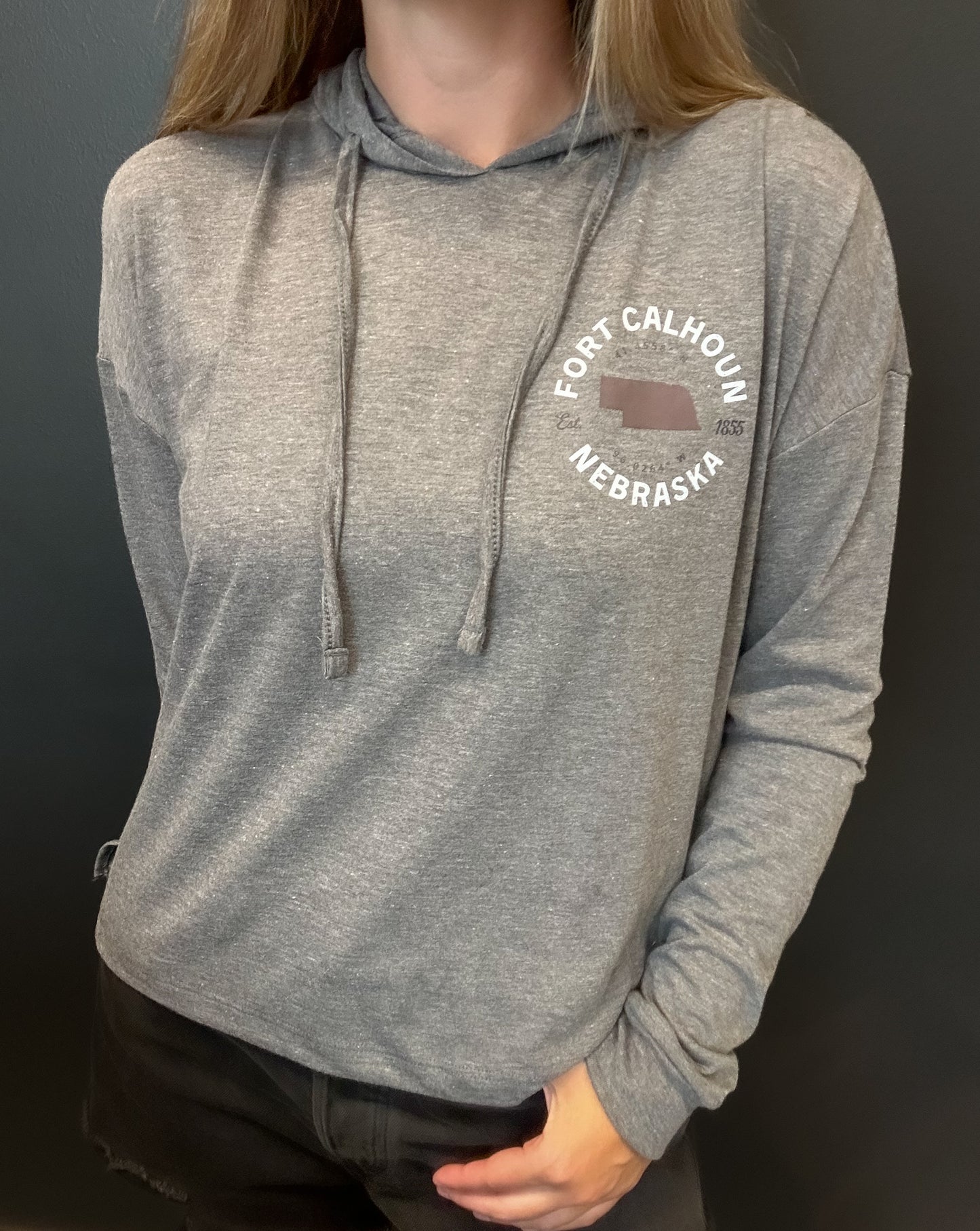Fort Calhoun Location Cropped Long Sleeve T-Shirt
