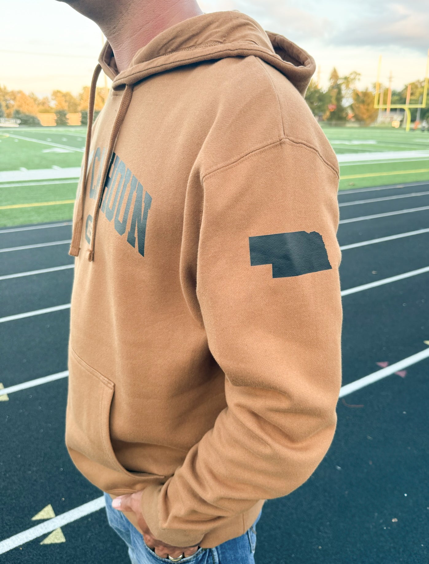 Fort Calhoun 1855 NE Brown Hoodie Sweatshirt