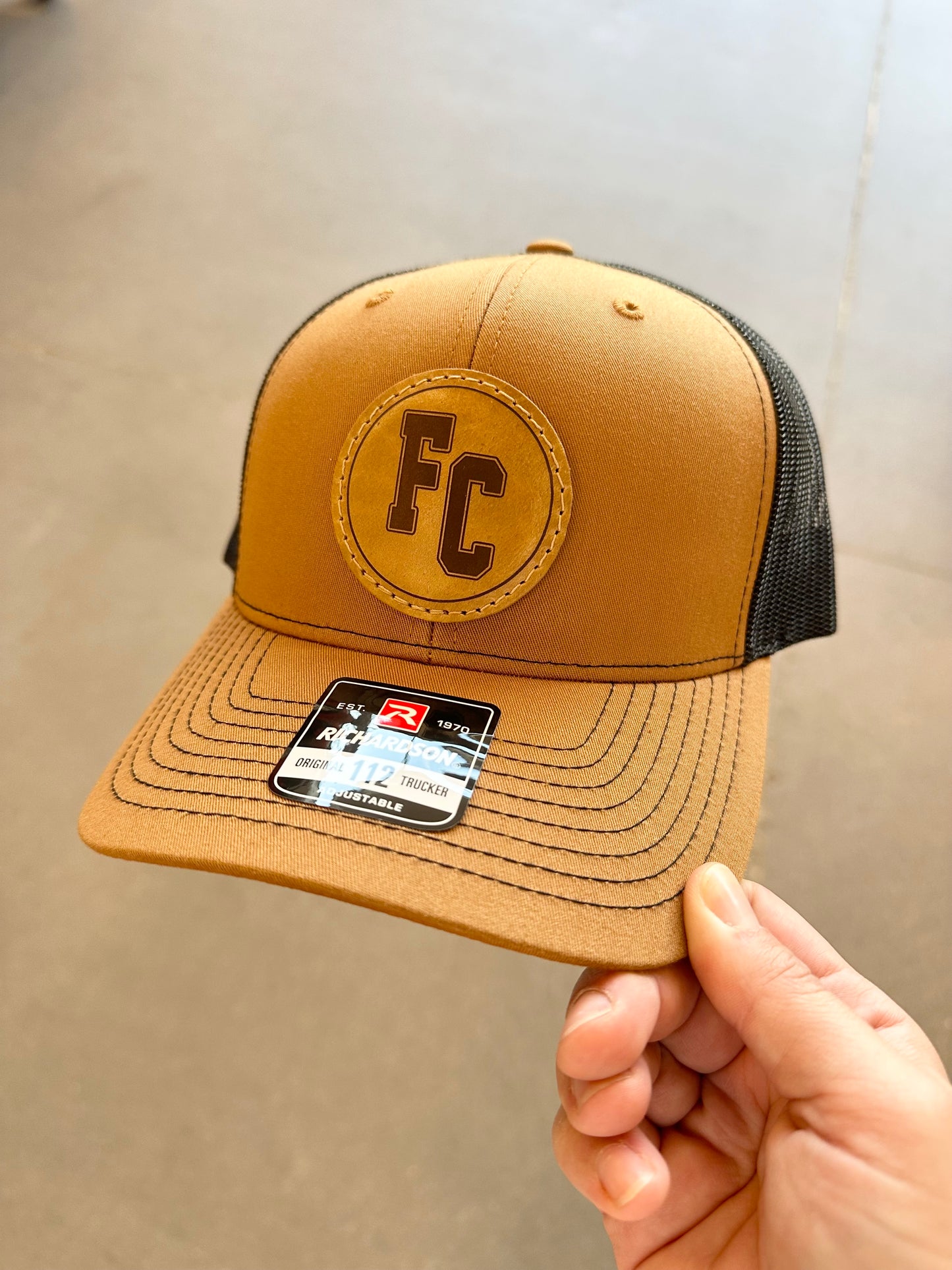 FC Circle Leather Patch Trucker Hat