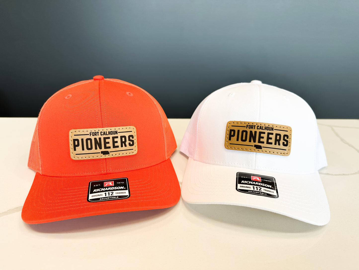 Pioneers Leather Patch Trucker Hat