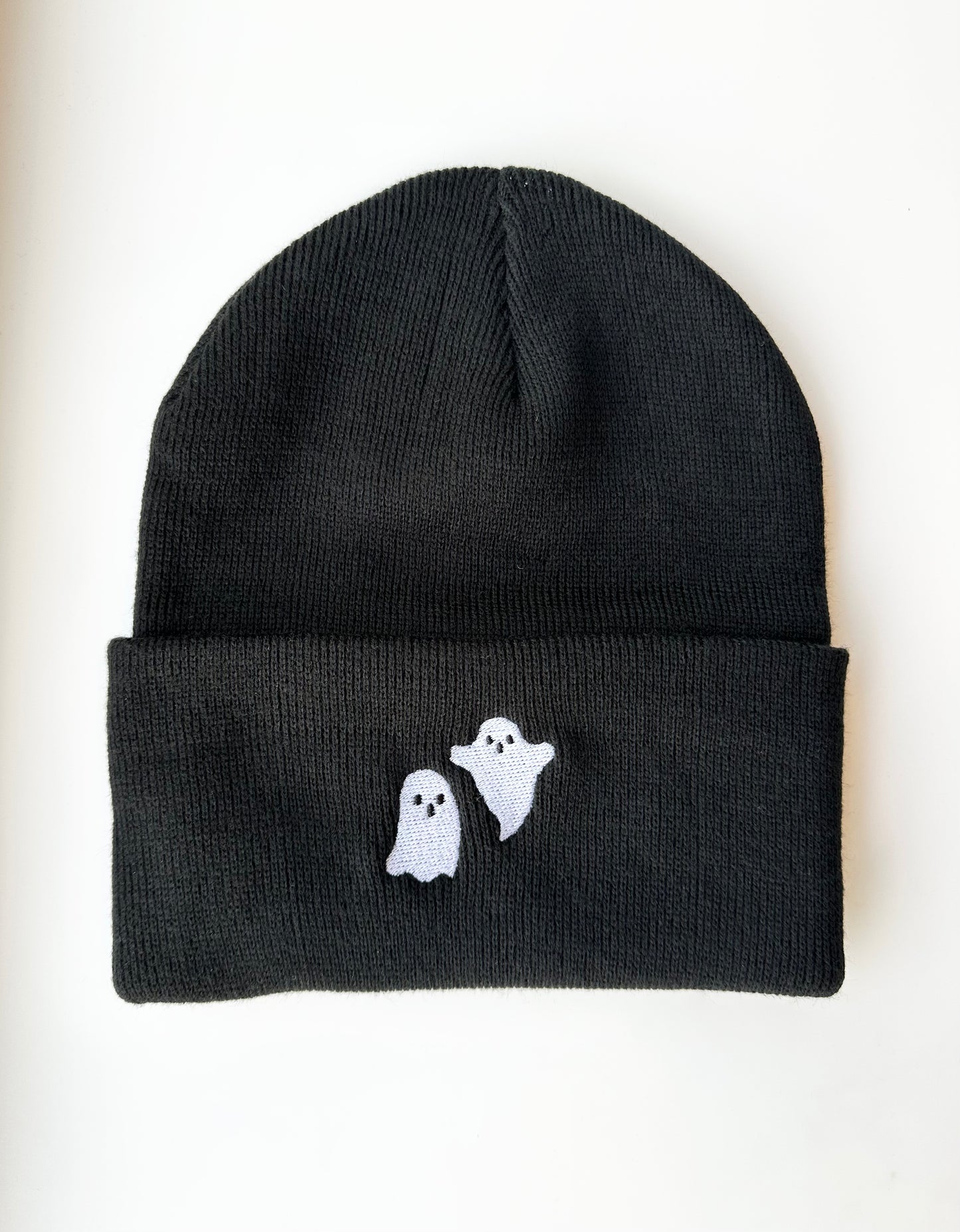Ghost Embroidered Beanie Hat