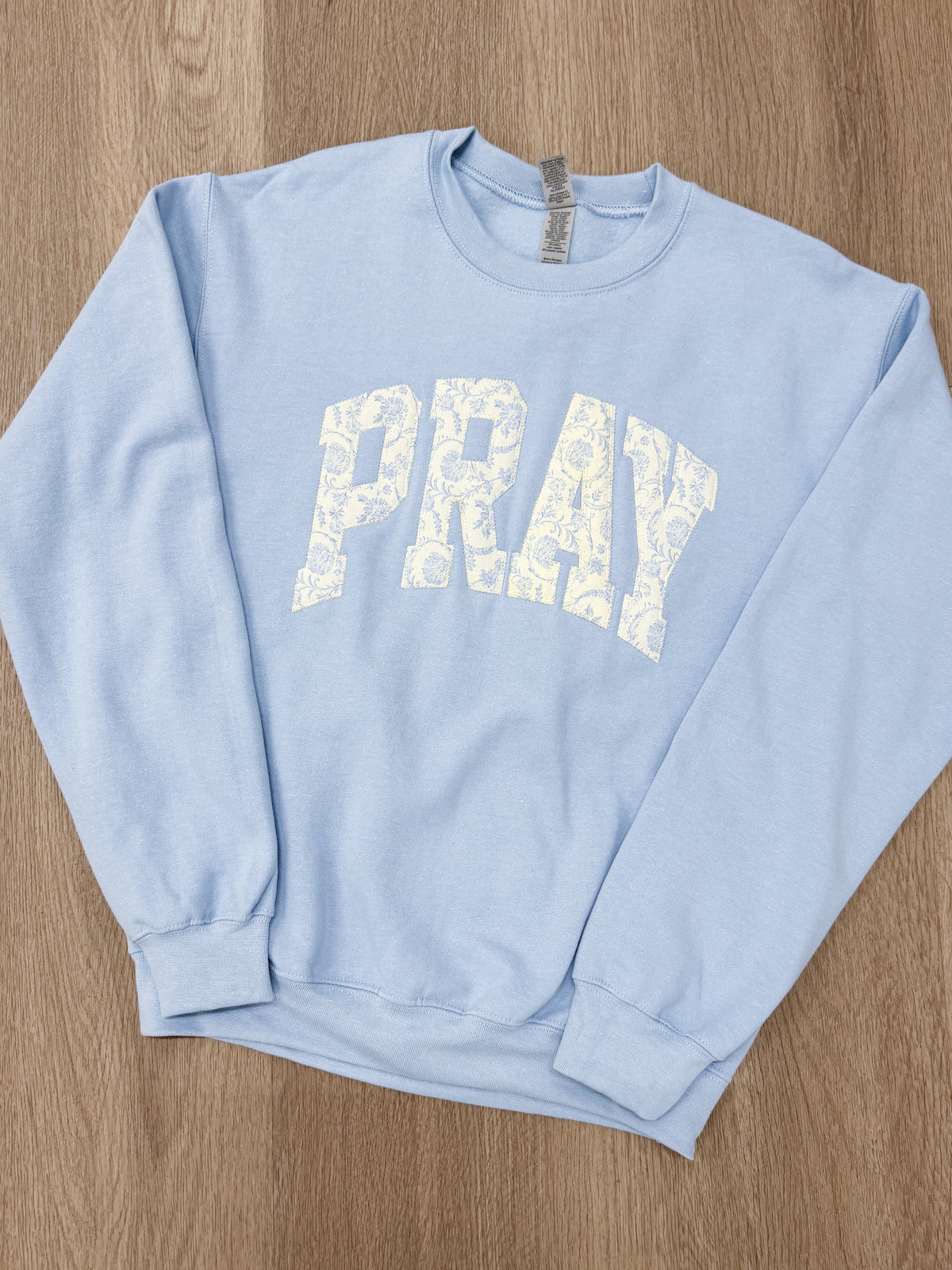 Floral Pray Applique Sweatshirt