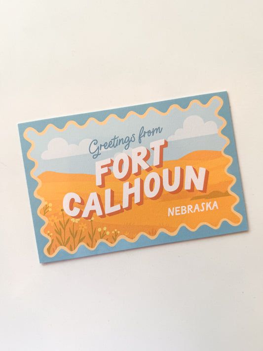 Fort Calhoun, NE Prairie Postcard