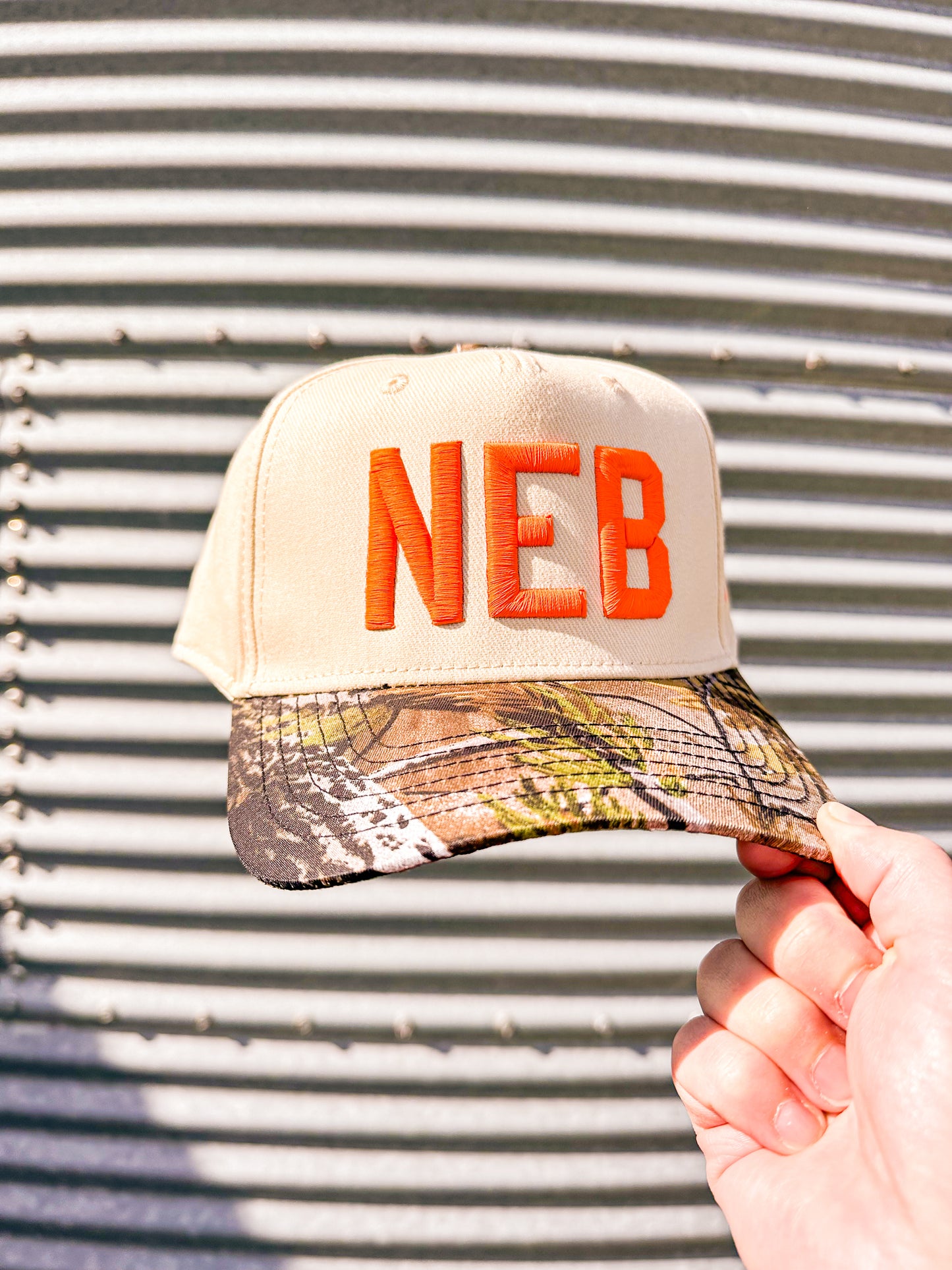 NEB Camo Embroidered Trucker Hat
