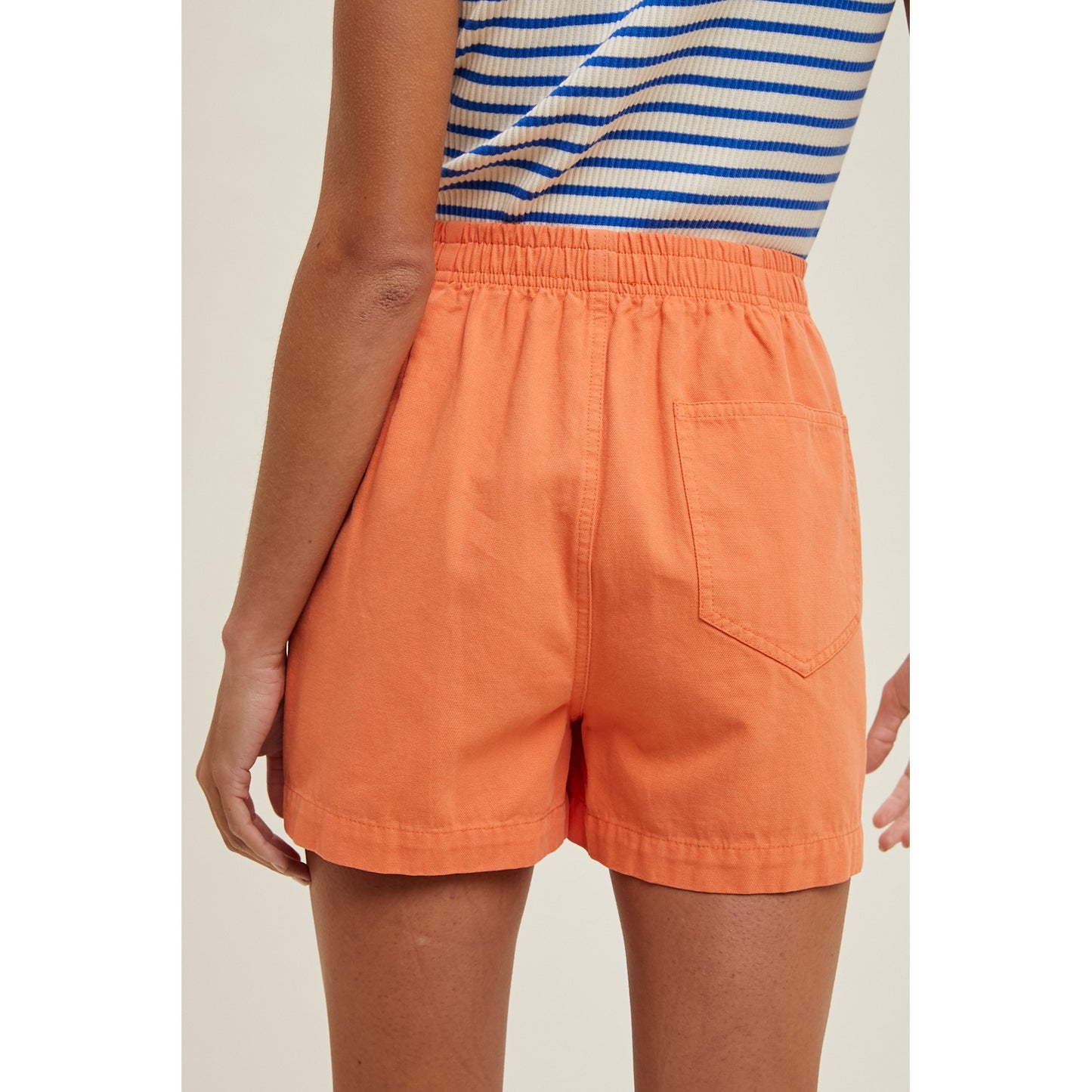 Tangerine Orange Woven Shorts