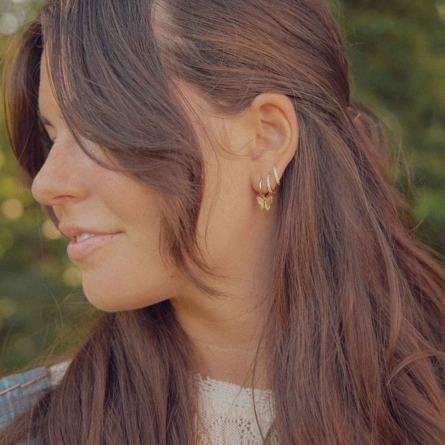 Butterfly Huggies Earrings