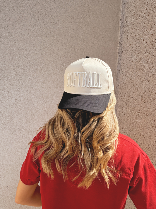 SOFTBALL Monochromatic Vintage Trucker Hat