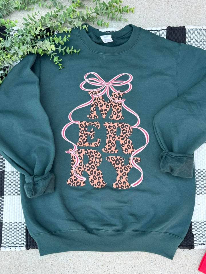 Merry Leopard Sweatshirt