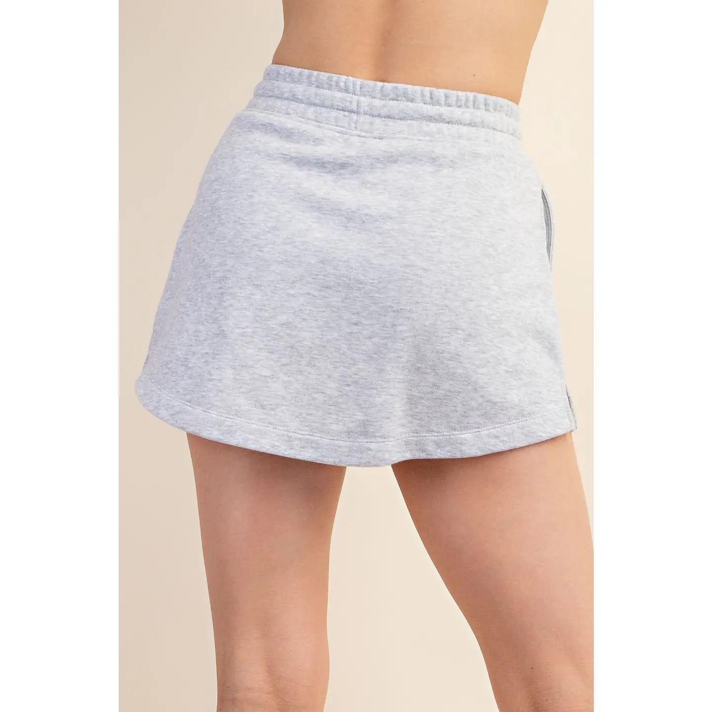 Heather Grey French Terry Skort