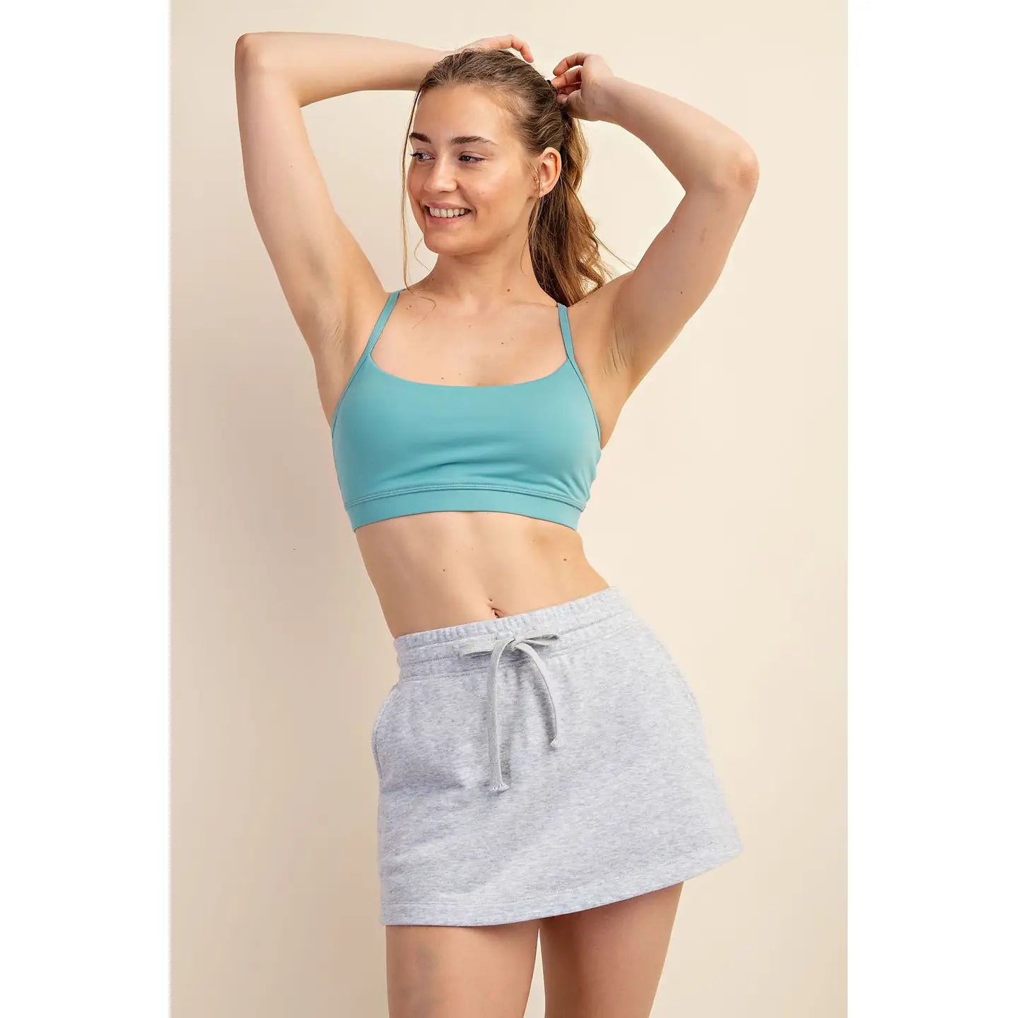 Heather Grey French Terry Skort