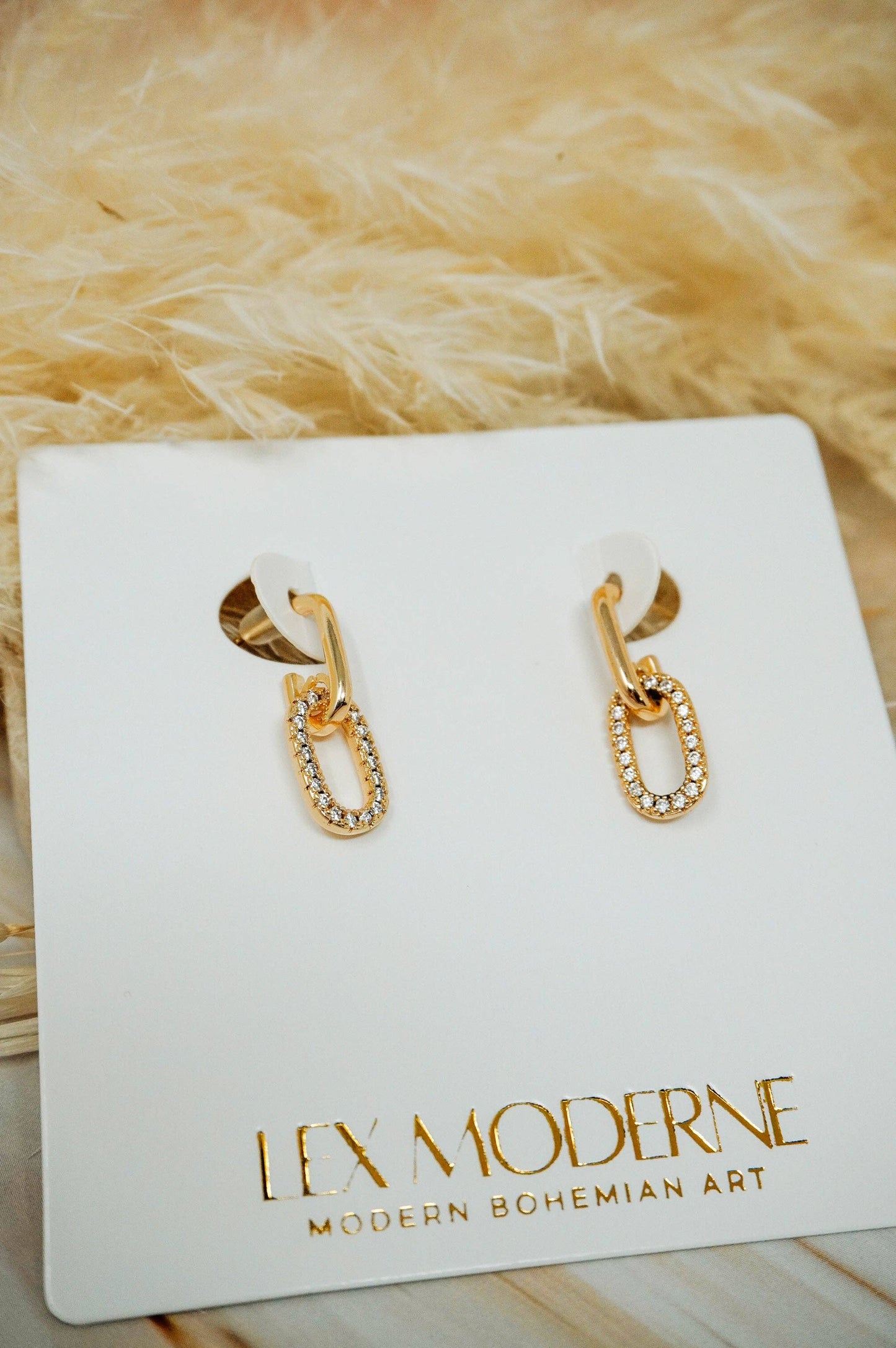 Gold Chain Link Studs