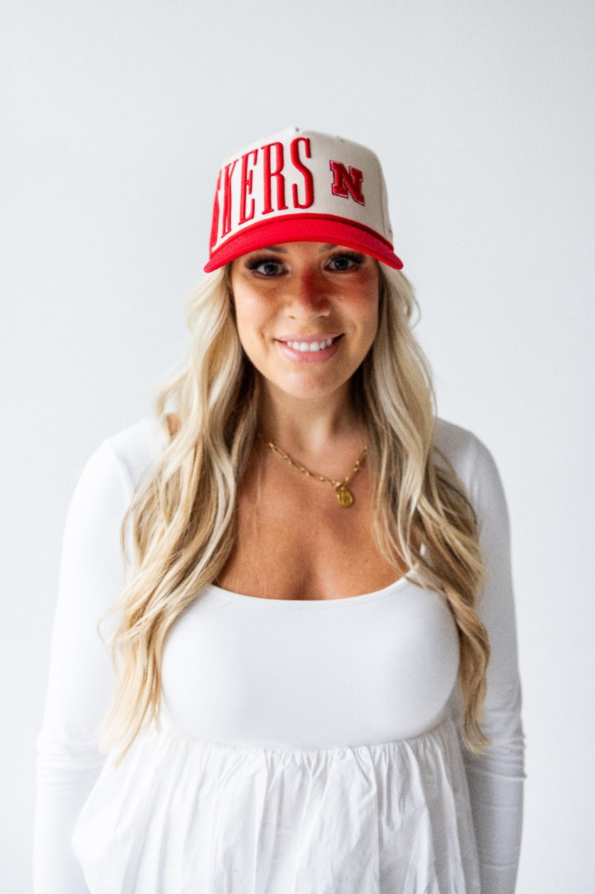 Huskers Offset Canvas Trucker Hat