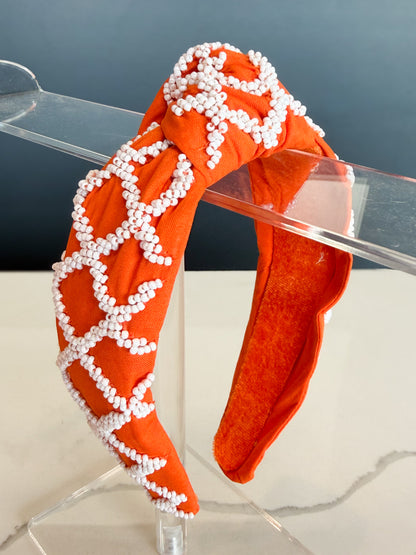 Orange Beaded Headbands