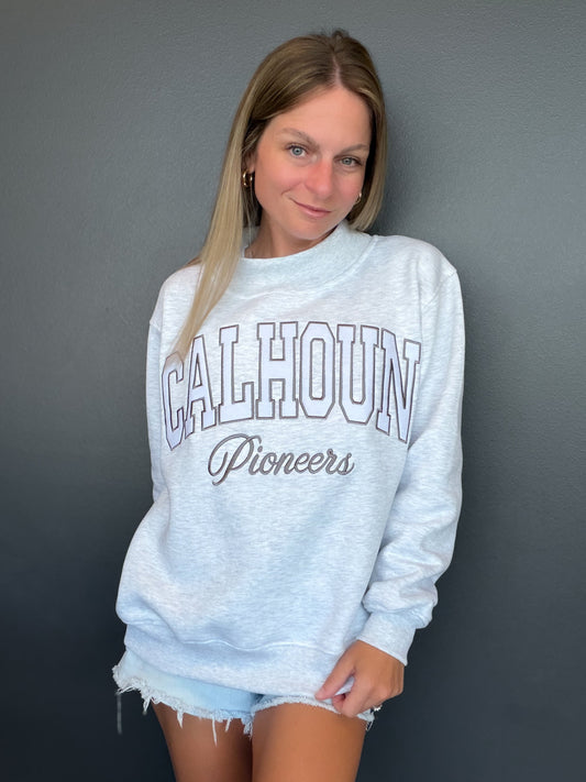 Calhoun Pioneers Applique Mockneck Sweatshirt