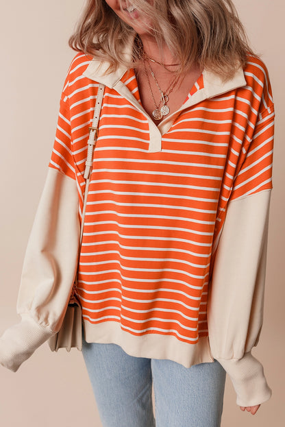 Striped Color Block Long Sleeve Shirt