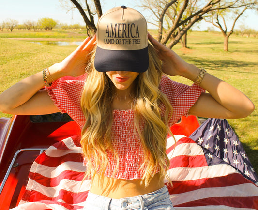 America, Land of the Free Trucker Hat