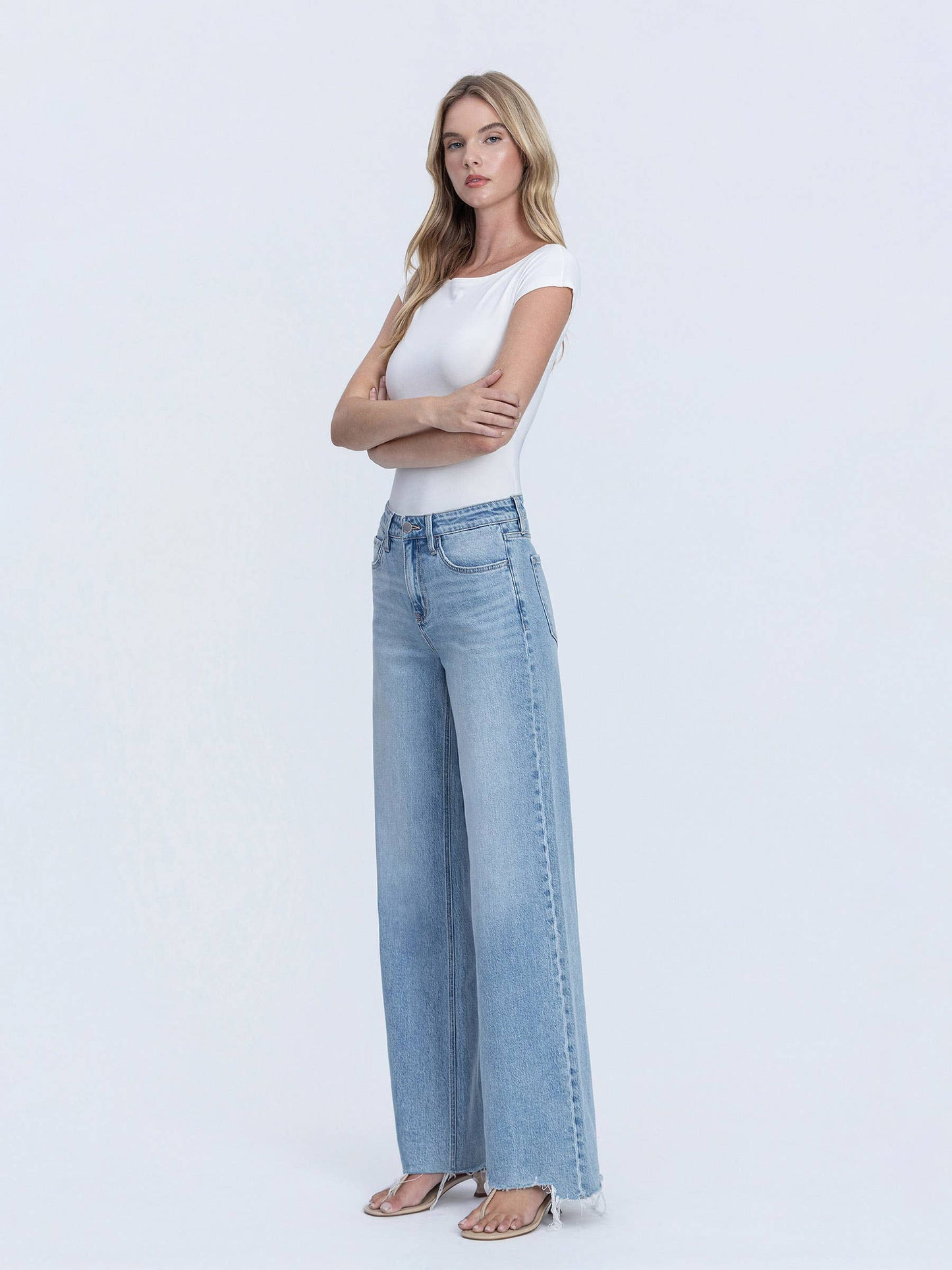 Flying Monkey High Rise Wide Leg Jeans