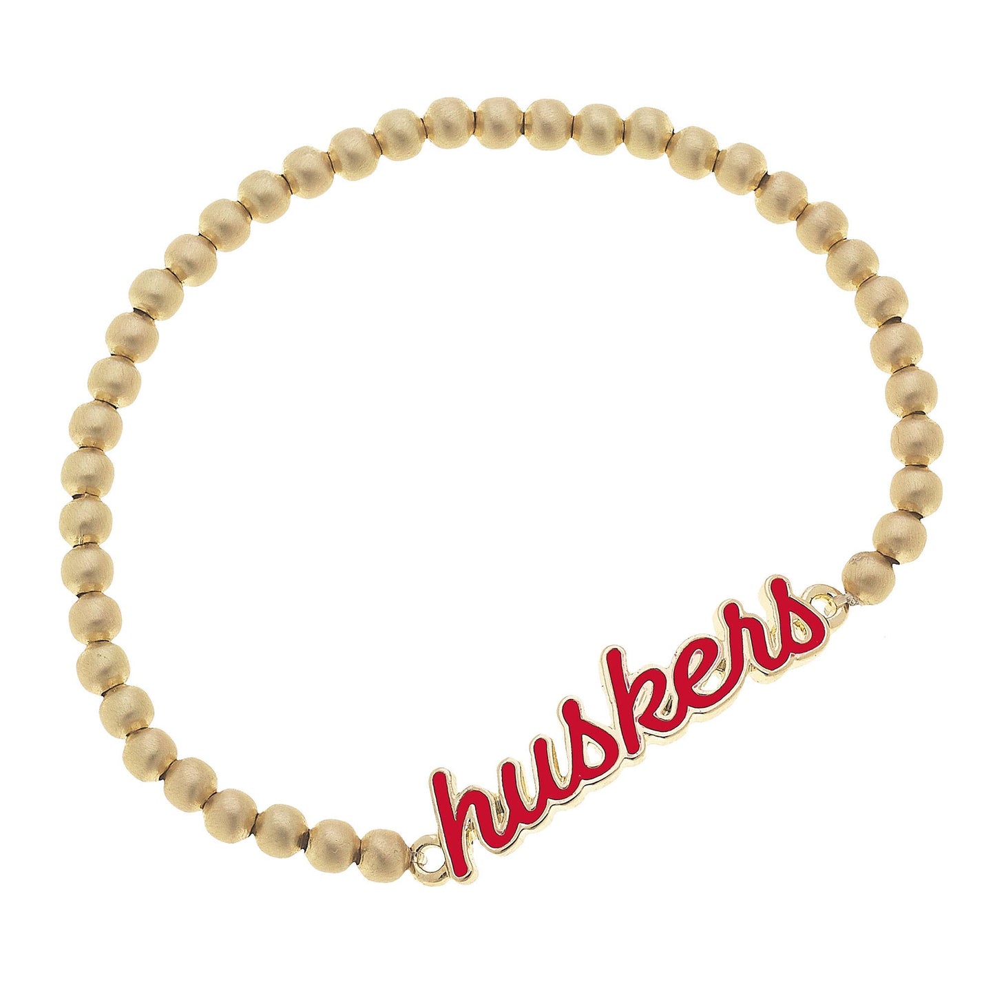 Nebraska Cornhuskers Enamel Script Stretch Bracelet