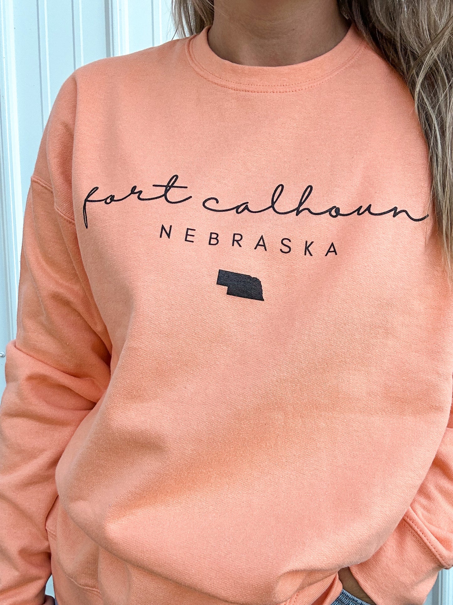 Fort Calhoun, Nebraska Script Sweatshirt