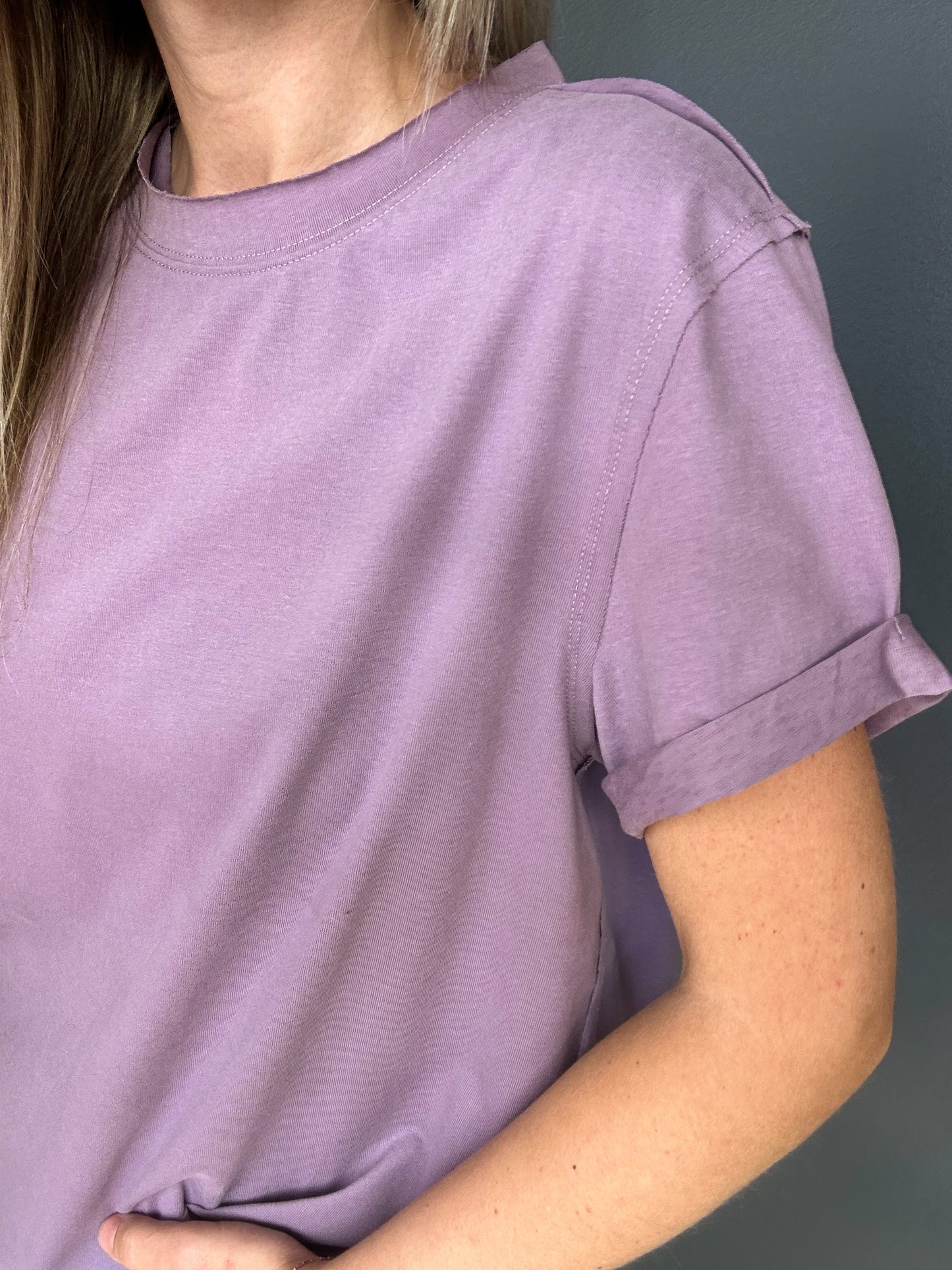 Plum Purple Short Sleeve Top T-Shirt