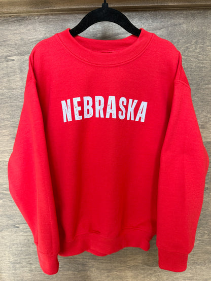 Toddler Nebraska The Good Life Red Crewneck Sweatshirt