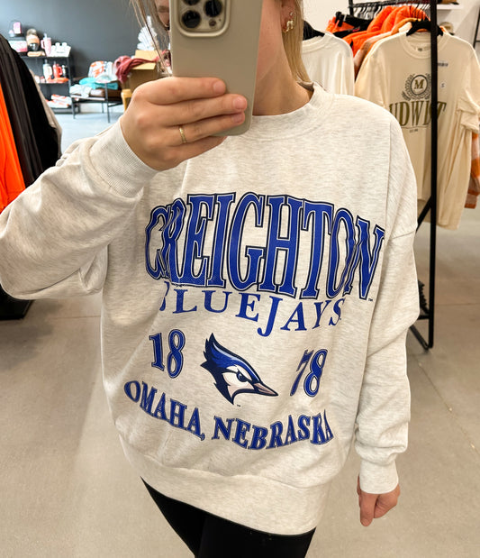 Creighton Bluejays Oversized Crewneck Sweatshirt