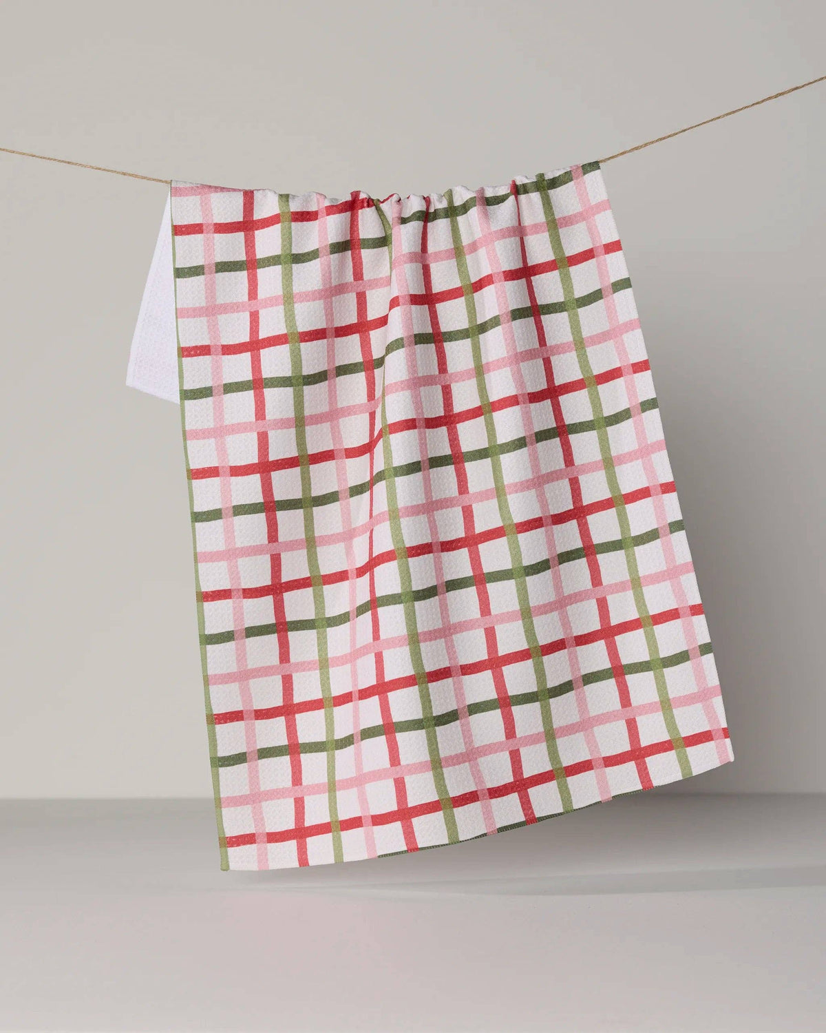 Geometry Festive Plaid Tea Towel - Holiday 2026