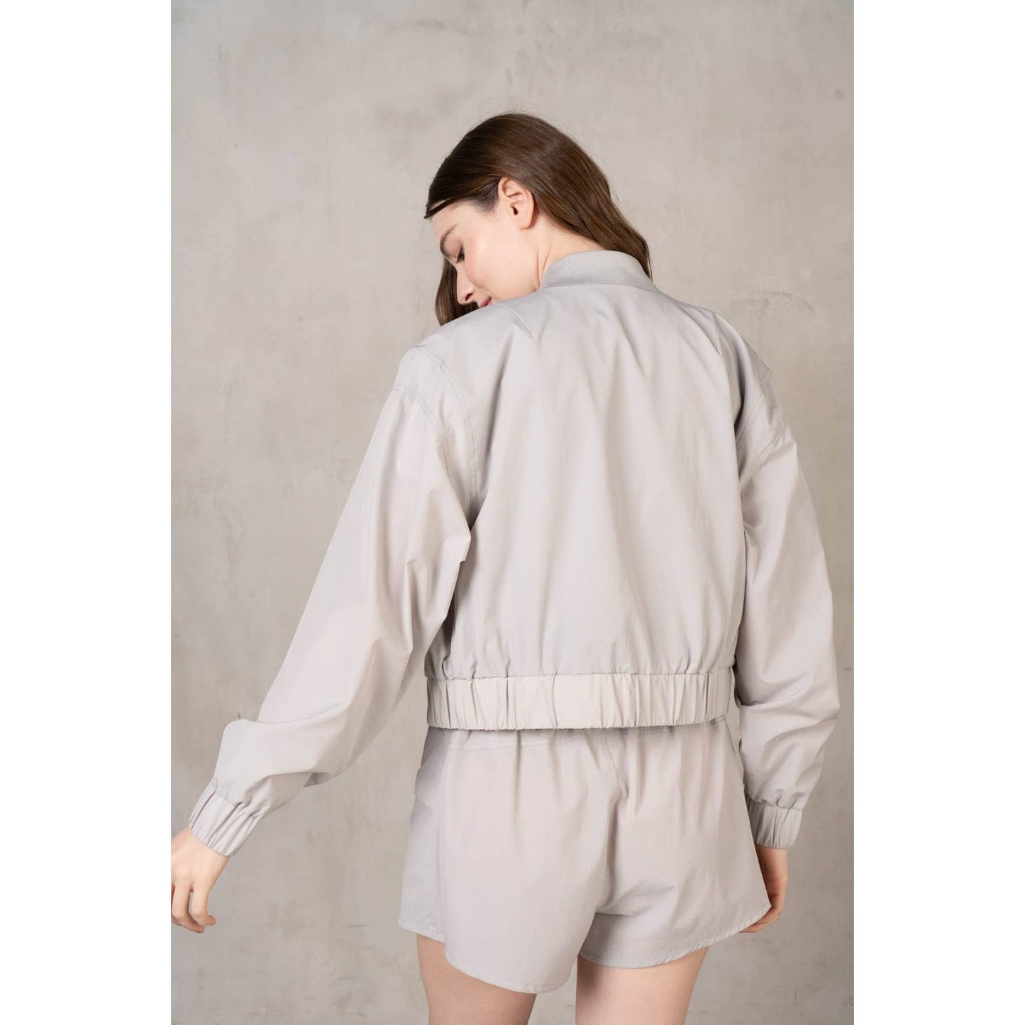 Stretch Woven Bomber Jacket